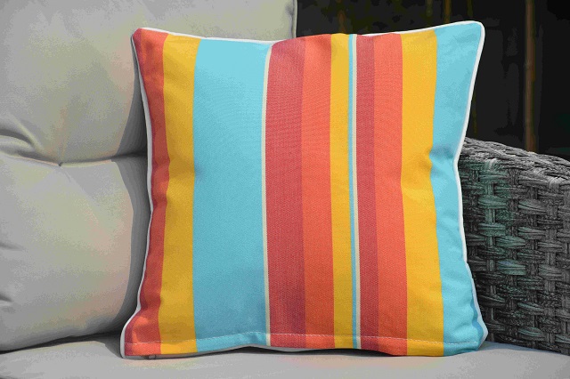 Pillow-1/Colorful Striped Scattered Square Pillow