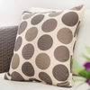 Brown-dot Scattered Square Pillow Case