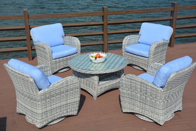 PAS-1648/ Outdoor Garden Conversation Rattan Sofa with Round Table