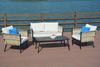 PAS-1649/4PC Rope Unfoldable Outdoor Patio Furniture and Garden Belt Sofa Set