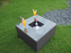 Outdoor Rattan Coffee Table with Ice Bucket Drinks Cooler