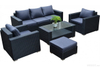 PAS-060B/5PC Sectional Outdoor Wicker Living Sofa Set with Ottoman