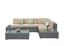 PAS-1106/3PC Unfoldable Outdoor Poly Rattan Deep Seating Sofa Set