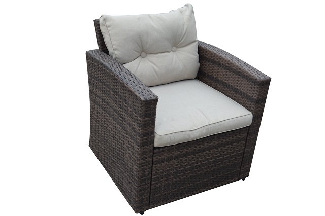PAS-1125D/Garden Rattan Furniture Patio Sofa Set with Foot Stool