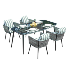 PAD-1649/4 Seat Outdoor Wicker Patio and Garden Dinning Set with Cushions