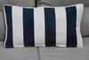Cushion-7/White Striped Rectangular Back Cushion