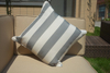 PC6/Grey and Beige Striped Scattered Square Pillow Case