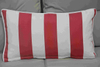 Cushion-5/Red and White Striped Rectangular Back Cushion