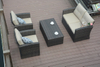 PAS-1225B/Hot Selling 4PCS Wicker Patio Poly Import Rattan Garden Casual Furniture Sofa Set