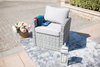 Patio Garden Furniture 7-Seat Wicker Sectional Sofa Set with 2 Ottomans