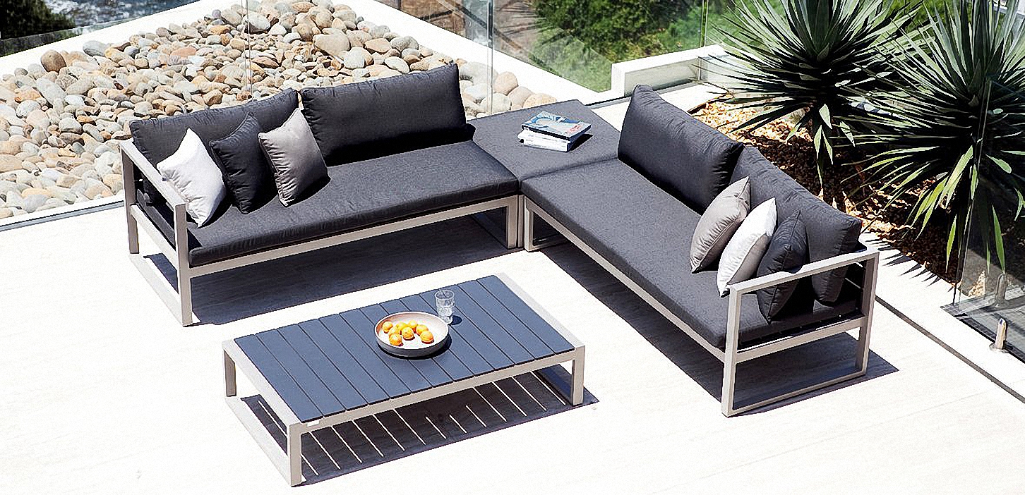 Metal Aluminium Hotel Outdoor Wicker Sofa Set