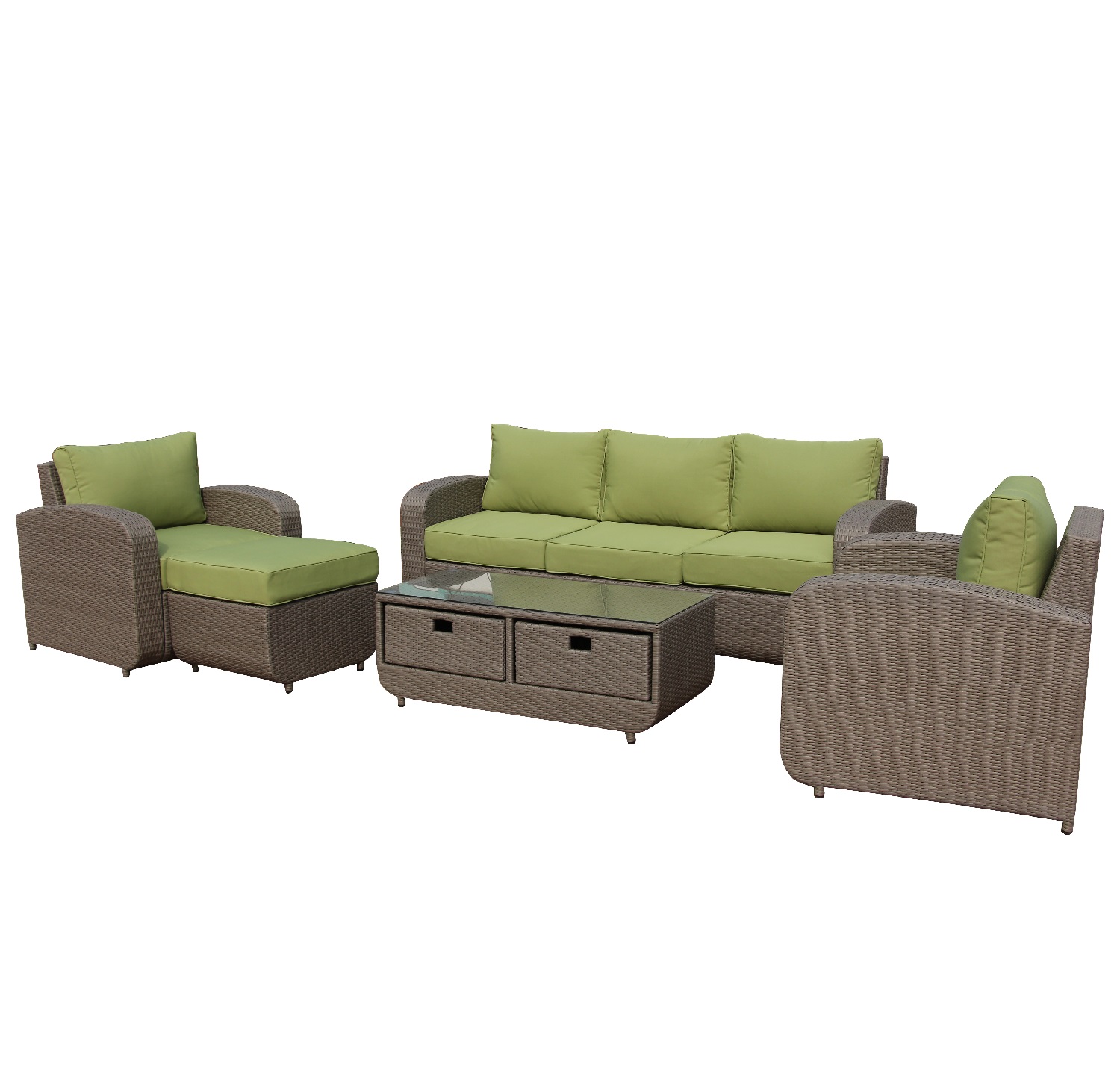 Outdoor Furniture Garden Ploy Plastic Rattan Sofa Set And Bench