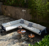Knock Down Garden Aluminum Rope Corner Sofa Set with Two Coffee Table