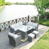 8 Seat Detachable Patio Sofa Set with Side Table